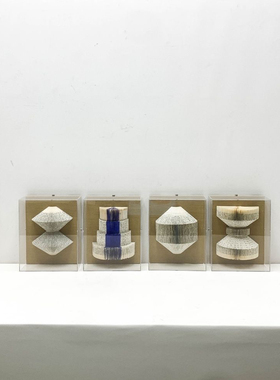 ART现代简约抽象纸艺术装饰画大客厅餐厅卧室挂画轻奢肌理感壁画
