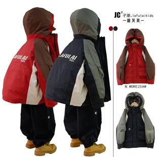 外套男女宝三防派克服3905 儿童90绒工装 啦芙莱羽绒服2025冬季 新款