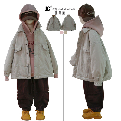 啦芙莱男童加厚冬季外套棉服宽版