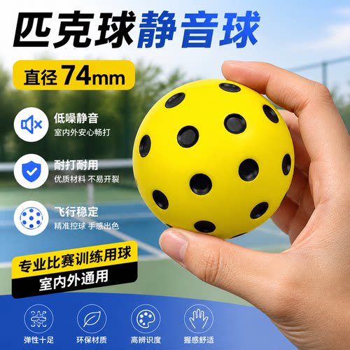 PickX静音匹克球74mm室内外通用