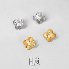 白岚花窗耳钉925银耳环耳饰女设计感优雅精致气质配饰饰品ED4589