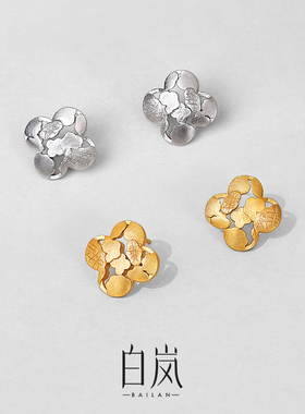 白岚花窗耳钉925银耳环耳饰女设计感优雅精致气质配饰饰品ED4589