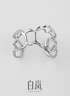白岚时尚女S925手镯银手镯