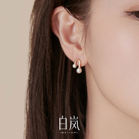 白嵐小燈泡珍珠耳釘女百搭耳環(huán)