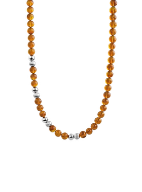 白岚琥珀间珠项链女小众