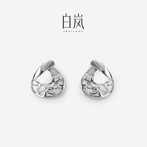 【4月上新】白岚玉兰花窗耳扣女新款轻奢设计感高级感耳饰ED4939