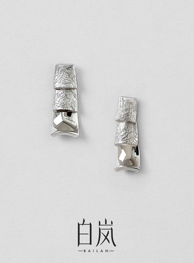 白岚银瓦耳钉925银耳环耳饰女原创设计高级感小众轻奢饰品ED4581
