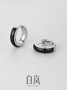 白岚玛瑙耳圈925银女小众轻奢2024新款爆款气质精致感耳环ED4323