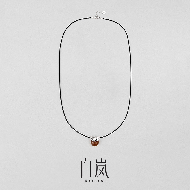 白岚蝶翼项链琥珀蜡绳小众轻奢配饰女吊坠新款毛衣链XL4801,饰品/流行首饰/时尚饰品新,项链,淘宝优惠券,粉丝福利购,淘宝优惠卷