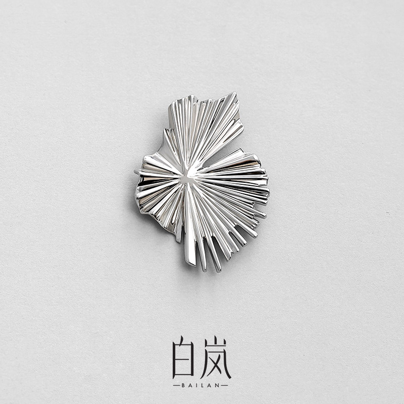 白岚阔叶胸针925银女设计感小众高档气质别针配饰首饰XZ0110,饰品/流行首饰/时尚饰品新,胸针,淘宝优惠券,粉丝福利购,淘宝优惠卷