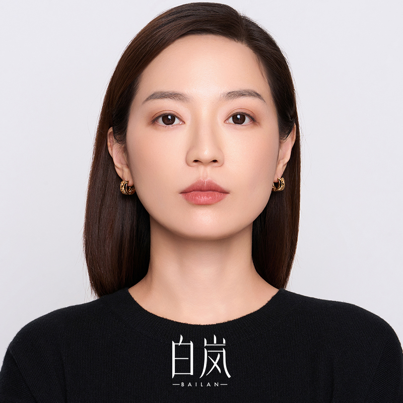 白岚五谷丰登耳钉925银女耳环耳饰小众设计通勤百搭耳扣ED4548