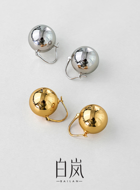 白岚光球耳环女925银气质设计感2023年新款爆款小众设计感ED4084