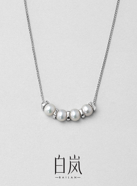 白岚间珠项链珍珠锁骨链女毛衣链时尚气质轻奢小众设计XL2774