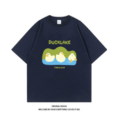 T宽松百搭休闲情侣款 CHRY STUDIO潮牌可爱小鸭子过河印花短袖 上衣