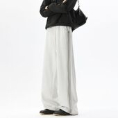 春秋宽松百搭休闲情侣高街潮牌长裤 CHRY STUDIO复古抽绳直筒卫裤