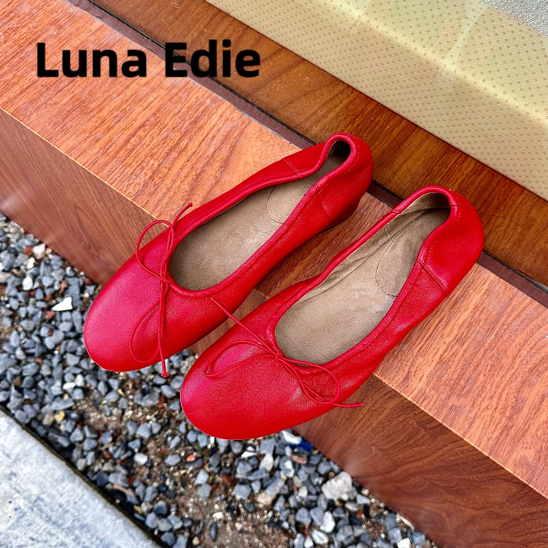 Luna Edie法式复古蝴蝶浅口单鞋