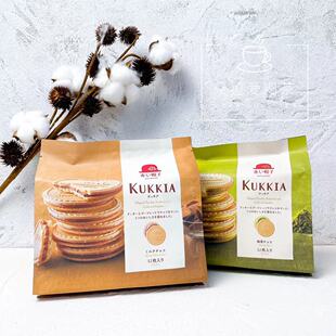 日本本土阡朋赤い帽子红帽子抹茶牛奶巧克力夹心饼干薄饼12枚入