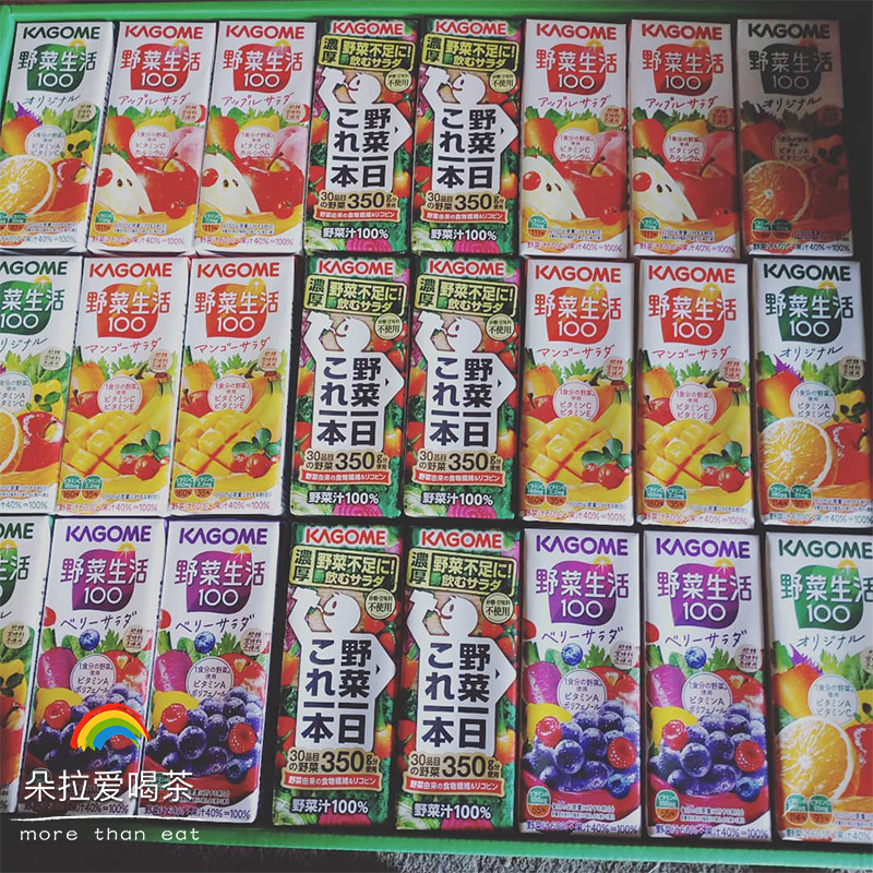 日本进口kagome可果美野菜生活100果蔬汁儿童果汁饮品200ml 咖啡/麦片/冲饮 纯果蔬汁/纯果汁 原图主图