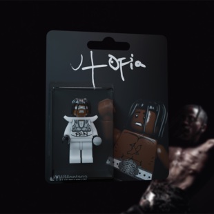 现货Travis Scott周边手工挂卡玩具UTOPIA乌托邦专辑积木人仔