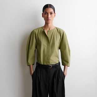 新品 CS女装 绿色2026春季 型雕塑感衬衫 1319197003 标准版