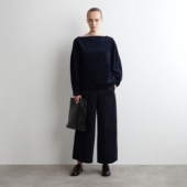 标准版 型桶形灯芯绒九分裤 藏青色2025秋季 CS女装 新品 1259168003