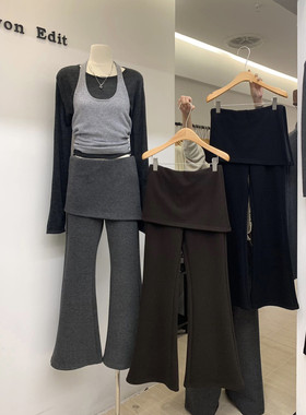 【一丸 Yvon edit】韩系休闲加厚屁帘微喇裤休闲裤  1083#