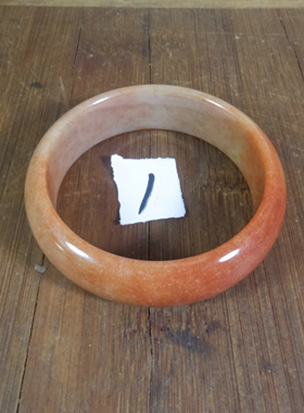 9904号 新疆哈密肉红色金丝玉手镯