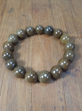 10296号 新疆和田玉糖玉手链 手串 12mm 有证书