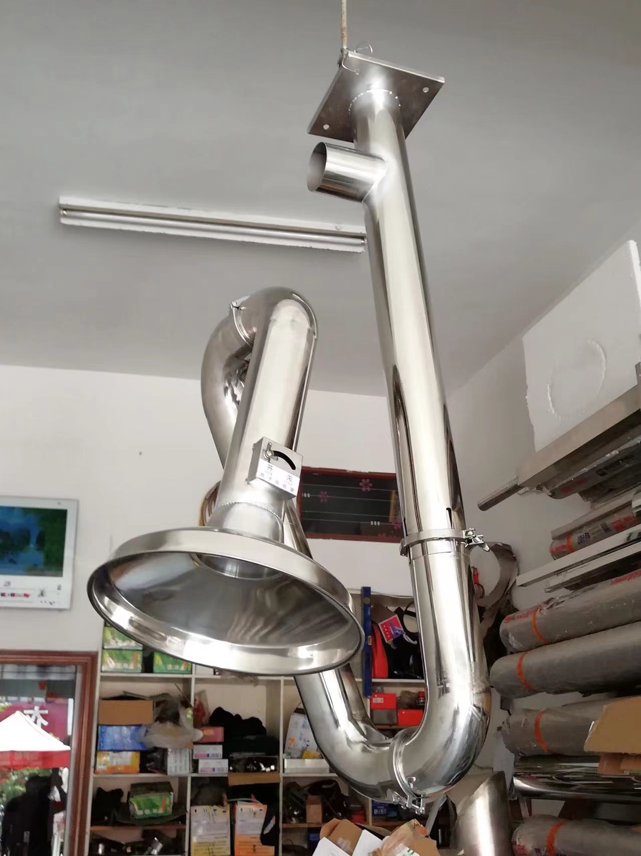 304不锈钢/管径100/万向吸风罩/万向抽气罩/万向排风罩/长实验室