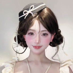 蝴蝶结小礼帽发夹日系海军风lolita水手帽法式赫本jk圆顶帽子头饰
