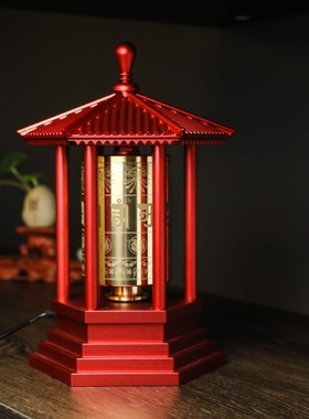 右挽狂澜推荐宝楼阁庄严轮桌面办公室内摆件电动