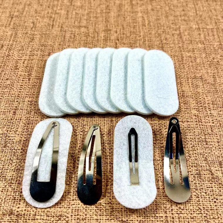 不织布发夹垫片水滴椭圆方形BB夹不织布垫片无纺布底片DIY手工