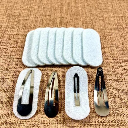 不织布发夹垫片水滴椭圆方形BB夹不织布垫片无纺布底片DIY手工