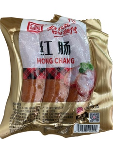 黑龙江特产牡丹江华誉精致红肠猪肉肠瘦肉肥肉丁肠每袋375克