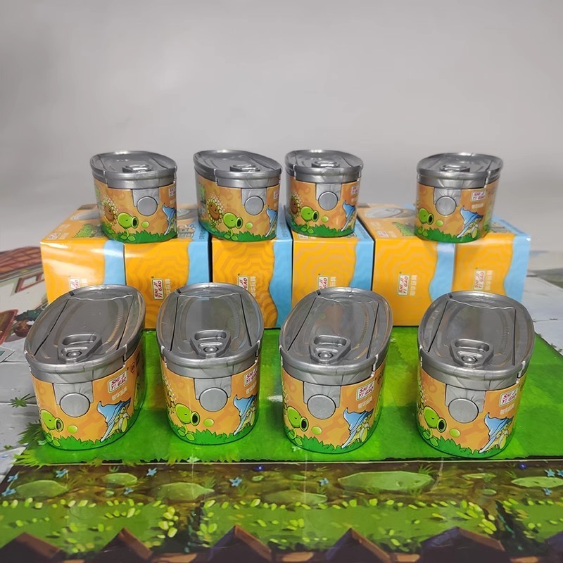 植物大战僵尸手办的盲盒附带卡片高级收藏款巨人积木罐头玩具