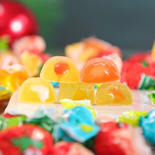 俄罗斯原装进口水果味夹心软糖康吉西瓜草莓口味爆浆糖果喜糖年货