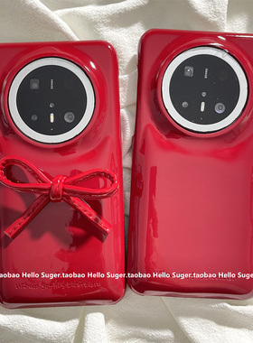 高级感红色蝴蝶结适用华为mate70pro+手机壳mate60pro硬壳肥皂壳pura70pro保护套mate40/50pro女款p60pro新款