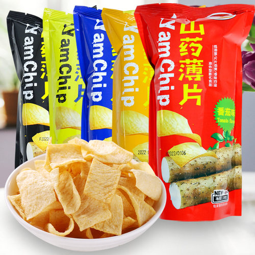 品味方圆山药薄片30g整箱200包/88g整箱40包娃娃机轰趴馆追剧零食
