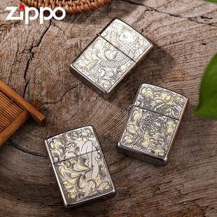zippo正品打火机康斯坦丁蚊版竹盒雕刻防风煤油牧师黄铜盔甲