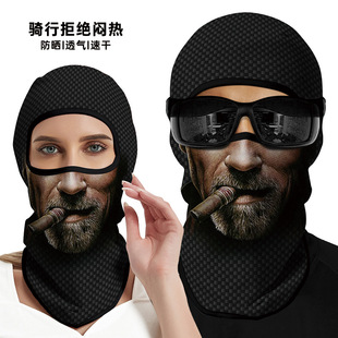 搞怪防晒骑行面罩户外骑车防风防沙透气速干遮全脸通用搞笑头套