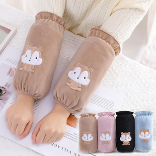 套女学生中长款 口新款 秋冬套袖 办公室可爱袖 工作防脏羽绒服护袖 袖