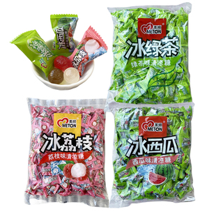 冰西瓜糖 冰绿茶糖 美顿硬质水果味糖果 正品 冰荔枝糖年货婚庆喜