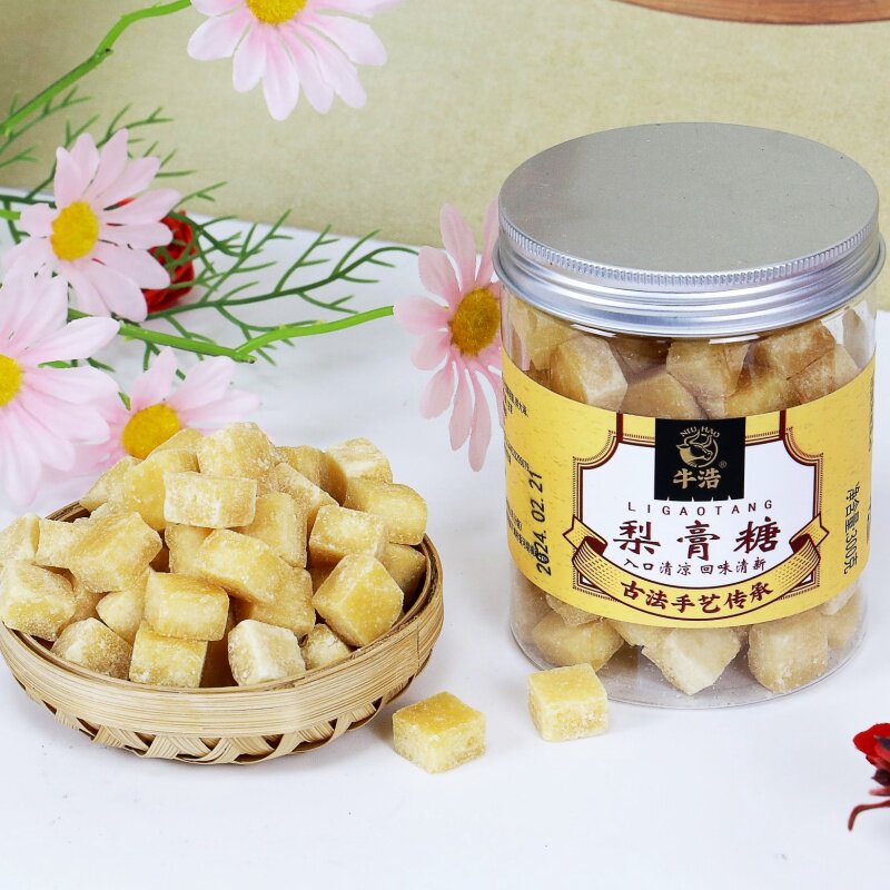 牛浩梨膏糖传统手工古法制作罐装糖果清凉好吃零食糖果硬糖