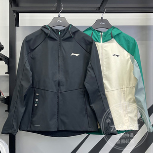 李宁风衣男子2024冬新款 户外跑步保暖反光防泼水软壳外套AFDU351