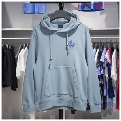 李宁卫衣男子秋冬运动潮流时尚棉质舒适套头连帽运动上衣AWDTE33