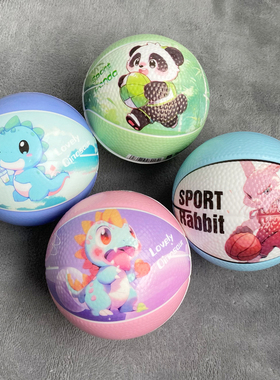 10cm实心弹力球儿童室内拍拍球亲子益智互动高弹环保PU迷你小篮球