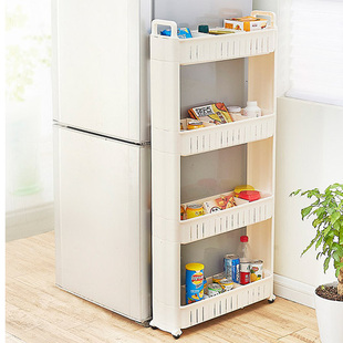 17cm宽卫生间洗衣机侧面边架极窄缝隙窄缝款夹缝置物架抽拉收纳柜