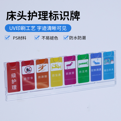 护理床头安全警示牌防压疮坠床