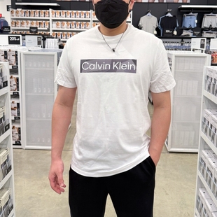男士 Calvin Klein T恤 简约百搭LOGO印花圆领短袖 新款 2025夏季