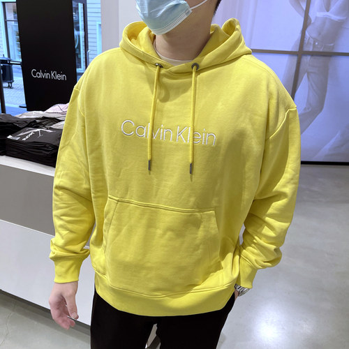 CK潮流字母LOGO连帽套头卫衣
